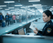 Contrôle frontière passeport Chine, photojournalisme réaliste