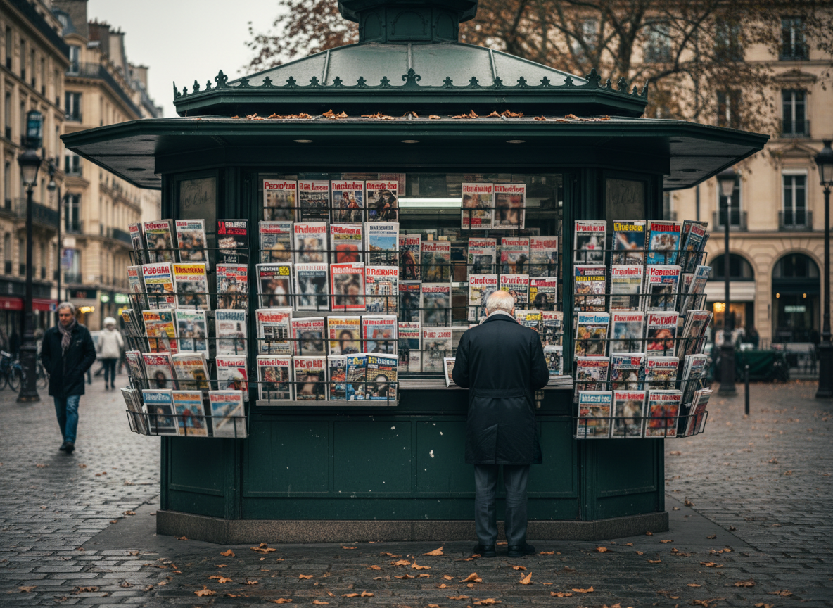 Kiosque à journaux français, Une magazine politique